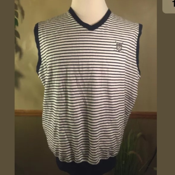 Polo Golf Ralph Lauren Striped Navy/White Vest - Picture 7 of 8